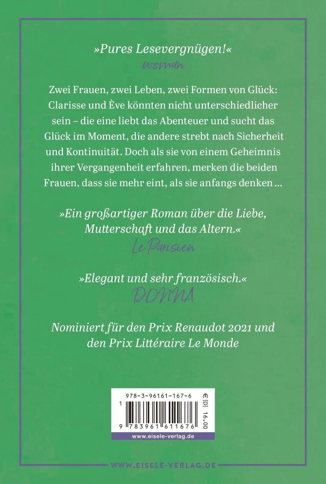 Rückseite: 9783961611676 | Die Definition von Glück | Catherine Cusset | Taschenbuch | 384 S.