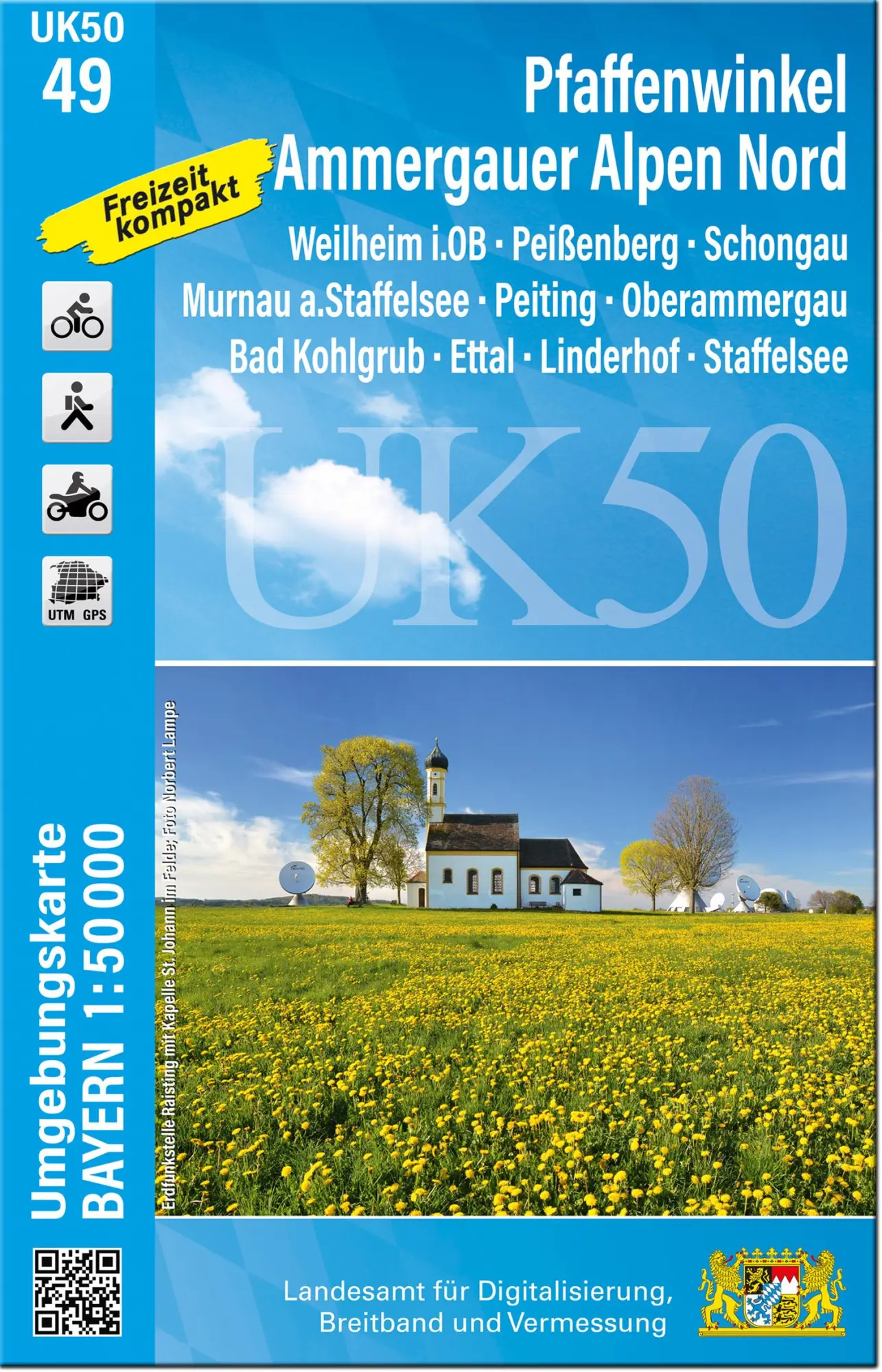 Cover: 9783987761676 | UK50-49 Pfaffenwinkel, Ammergauer Alpen Nord (Umgebungskarte 1:50000)