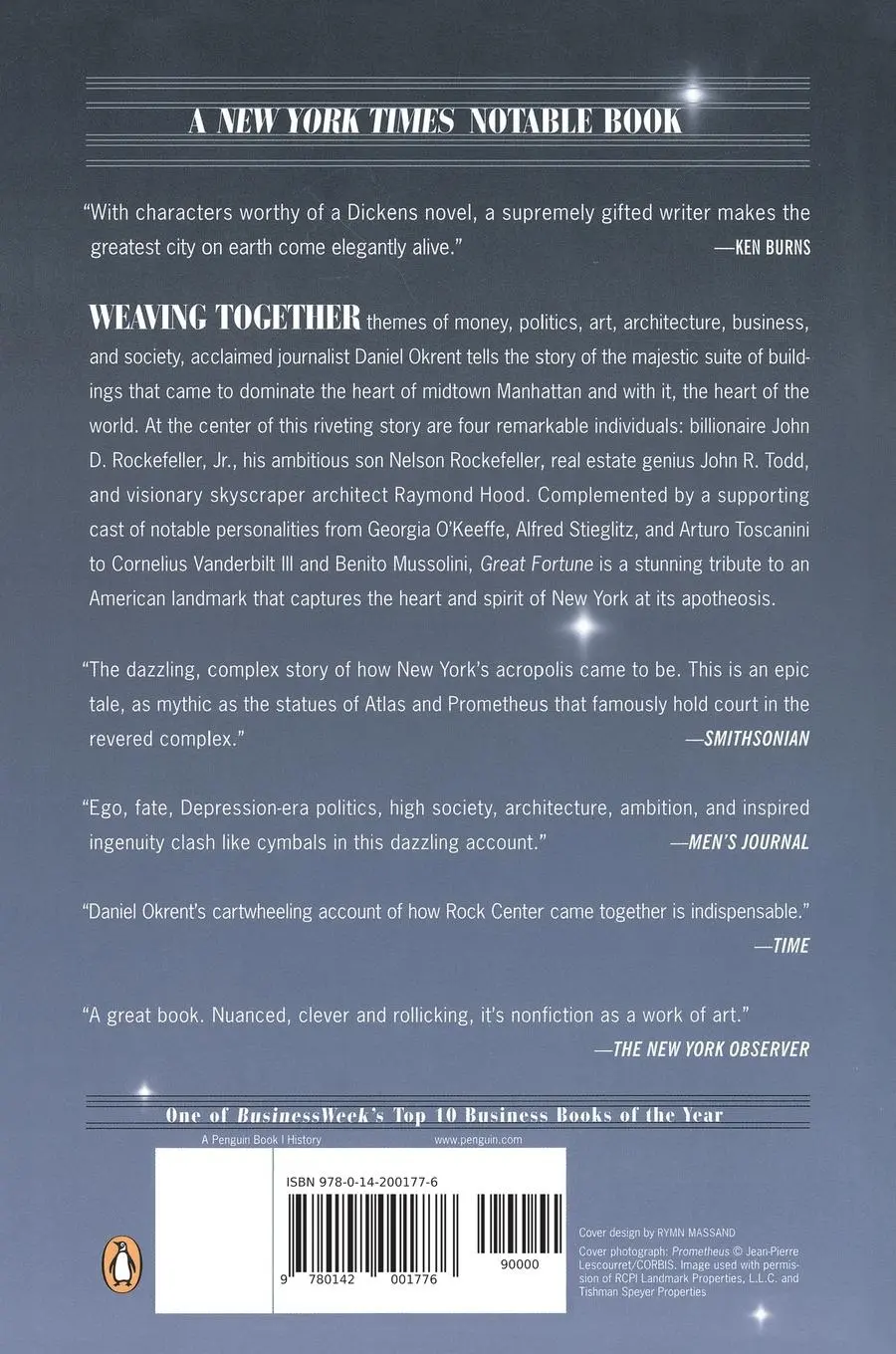 Rückseite: 9780142001776 | Great Fortune | The Epic of Rockefeller Center | Daniel Okrent | Buch