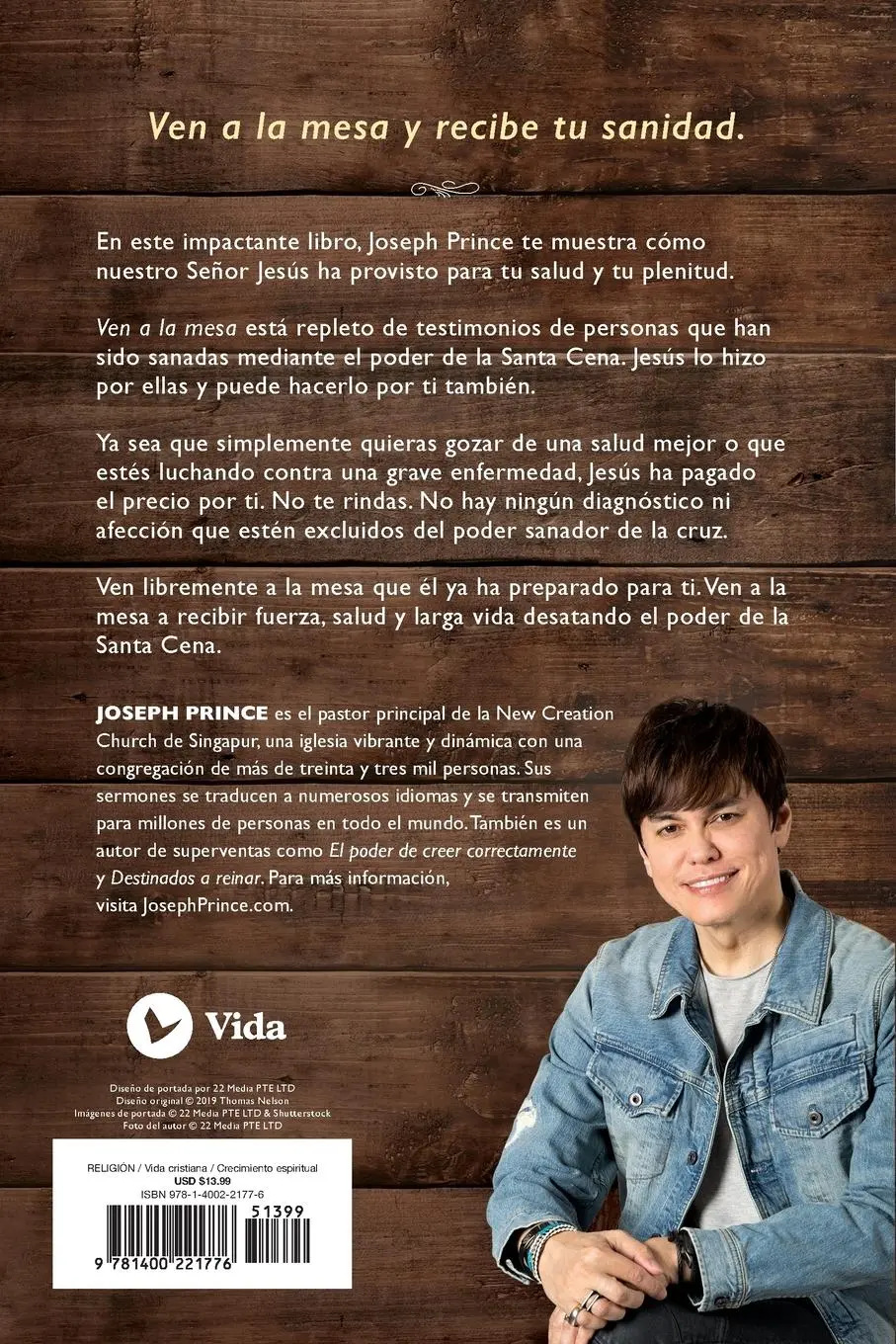 Rückseite: 9781400221776 | Ven a la mesa | Desata el poder de la Santa Cena | Joseph Prince