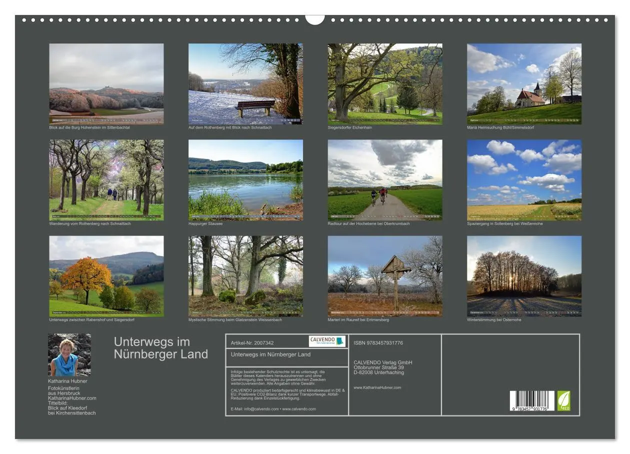 Bild: 9783457931776 | Unterwegs im Nürnberger Land (Wandkalender 2026 DIN A2 quer),...
