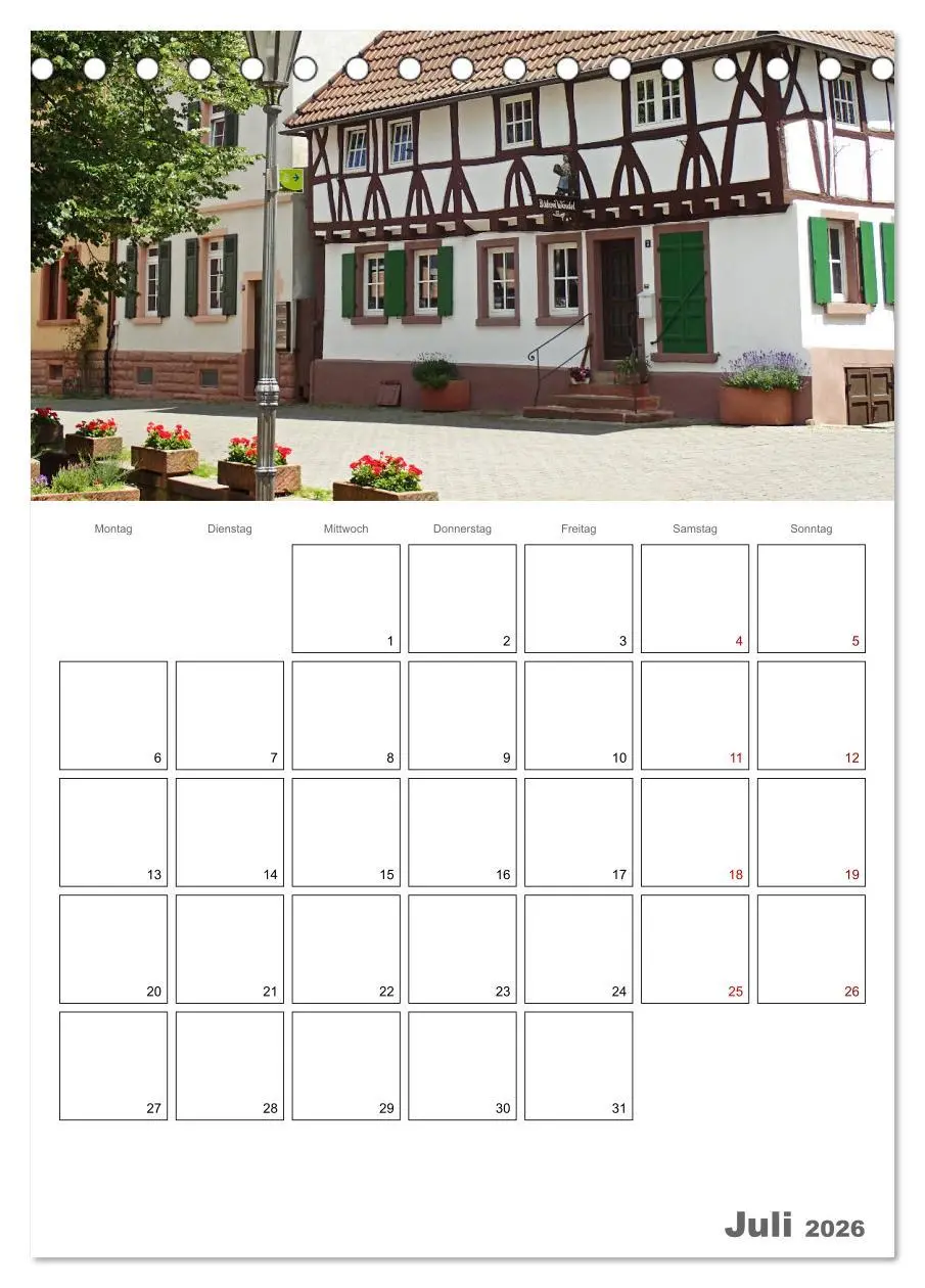 Bild: 9783516401776 | Weinheim an der Bergstraße Planer (Tischkalender 2026 DIN A5 hoch),...