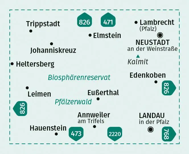 Bild: 9783991541776 | KOMPASS Wanderkarte 472 Pfälzerwald Mitte 1:25.000 | (Land-)Karte