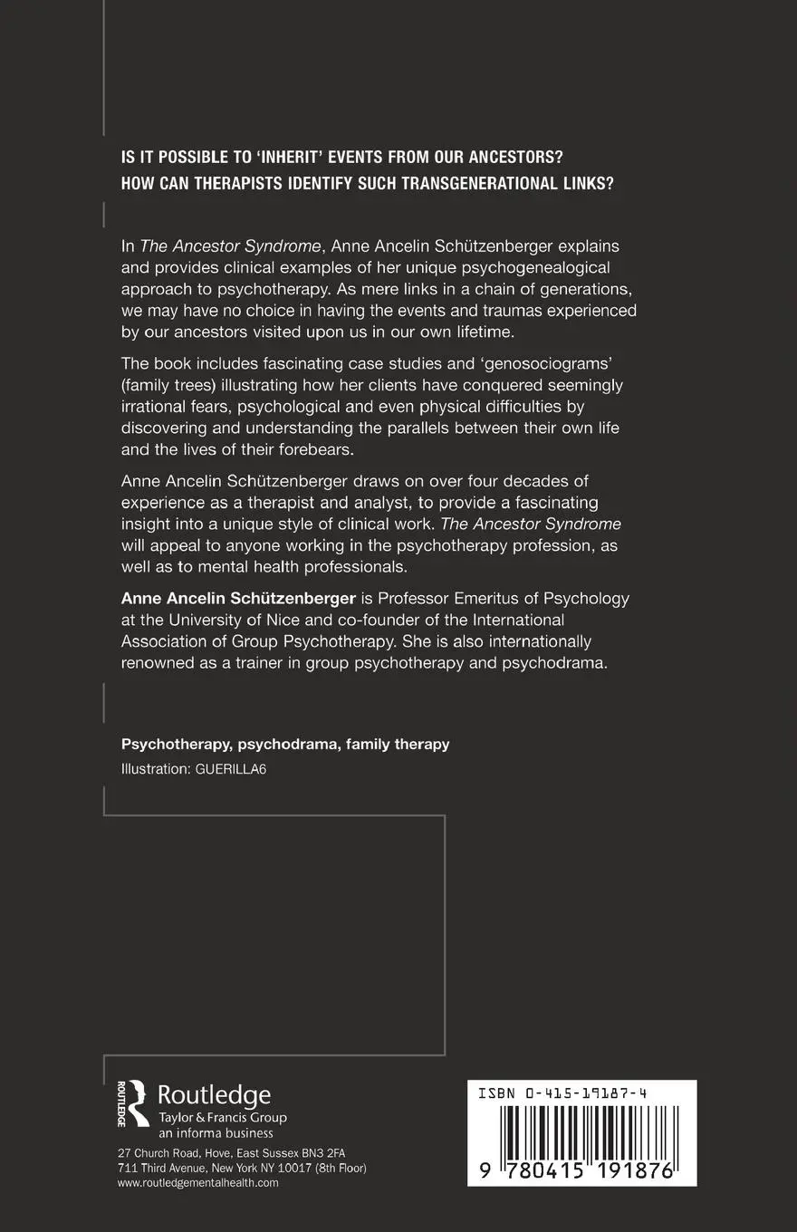 Rückseite: 9780415191876 | The Ancestor Syndrome | Anne Ancelin Schutzenberger | Taschenbuch