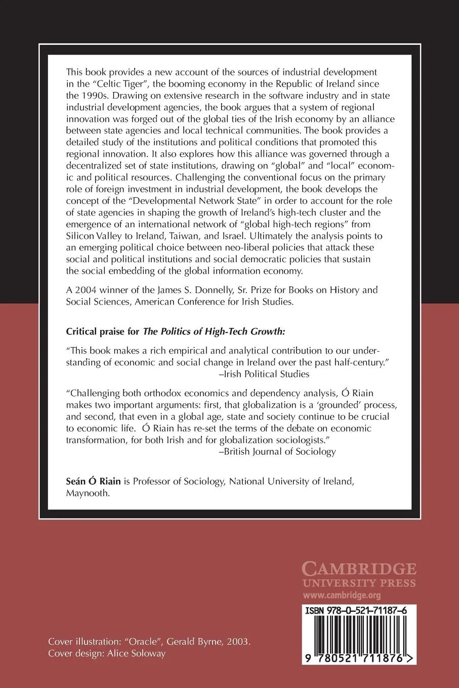 Rückseite: 9780521711876 | The Politics of High Tech Growth | Sean O'Riain | Taschenbuch | 2008