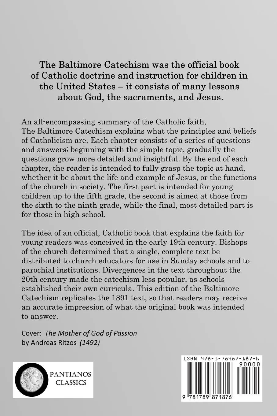 Rückseite: 9781789871876 | The Baltimore Catechism | Third Council of Baltimore | Taschenbuch