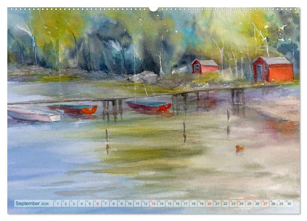 Bild: 9783457921876 | Heiligenhafen in Aquarell (Wandkalender 2026 DIN A2 quer), CALVENDO...