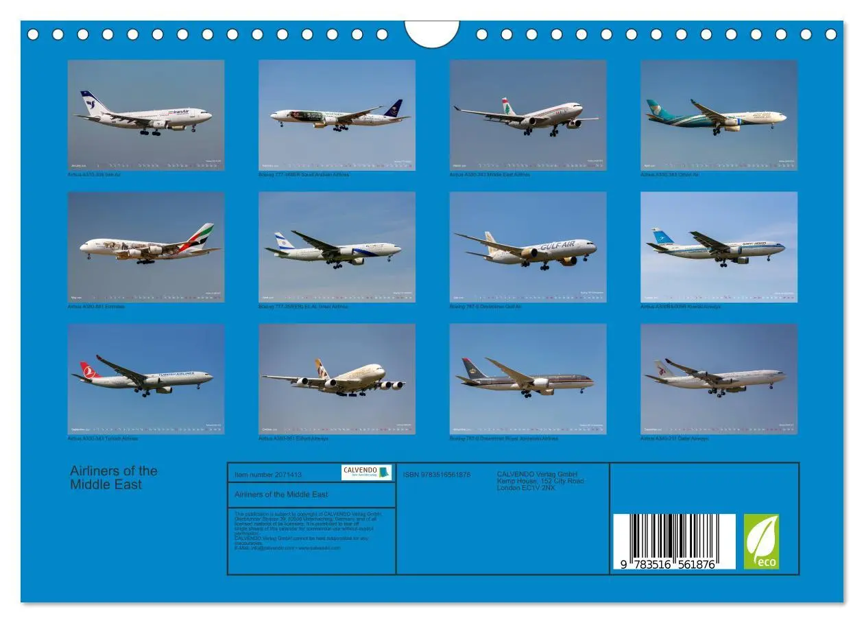 Bild: 9783516561876 | Airliners of the Middle East (Wall Calendar 2026 DIN A4 landscape),...