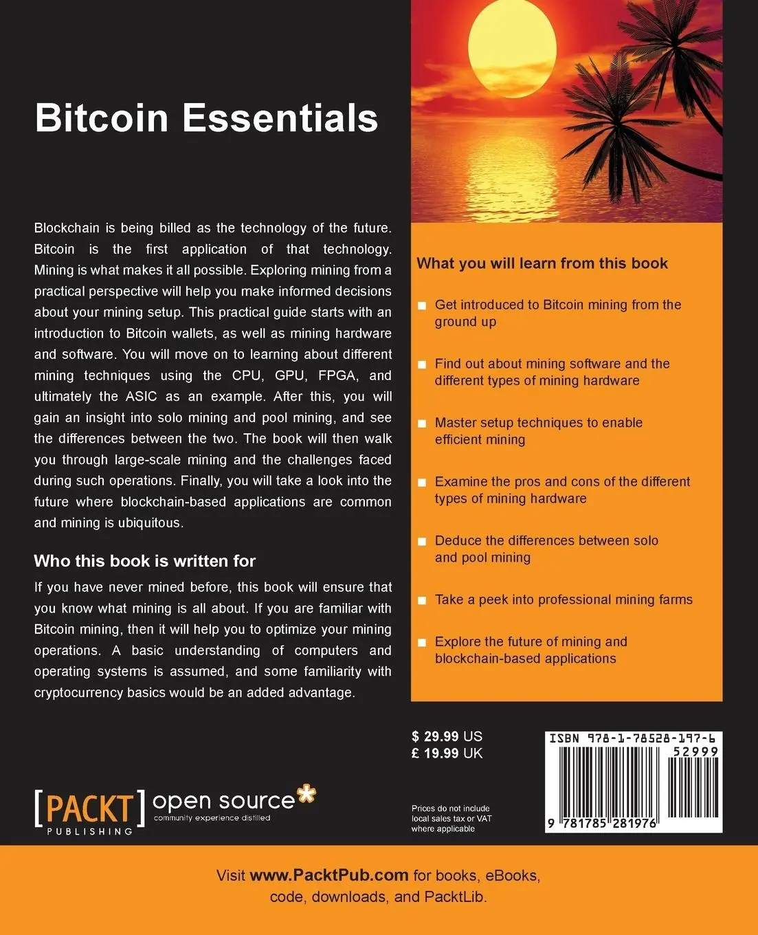 Rückseite: 9781785281976 | Bitcoin Essentials | Albert Szmigielski | Taschenbuch | Englisch