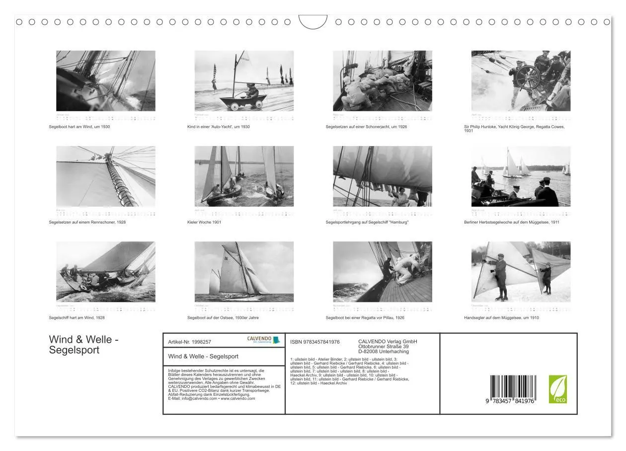 Bild: 9783457841976 | Wind &amp; Welle - Segelsport (Wandkalender 2026 DIN A3 quer), CALVENDO...