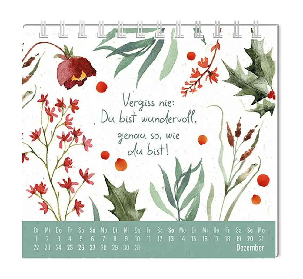 Bild: 9783986361976 | Mini-Kalender 2026 Du bist wundervoll | Mini-Kalender | Original