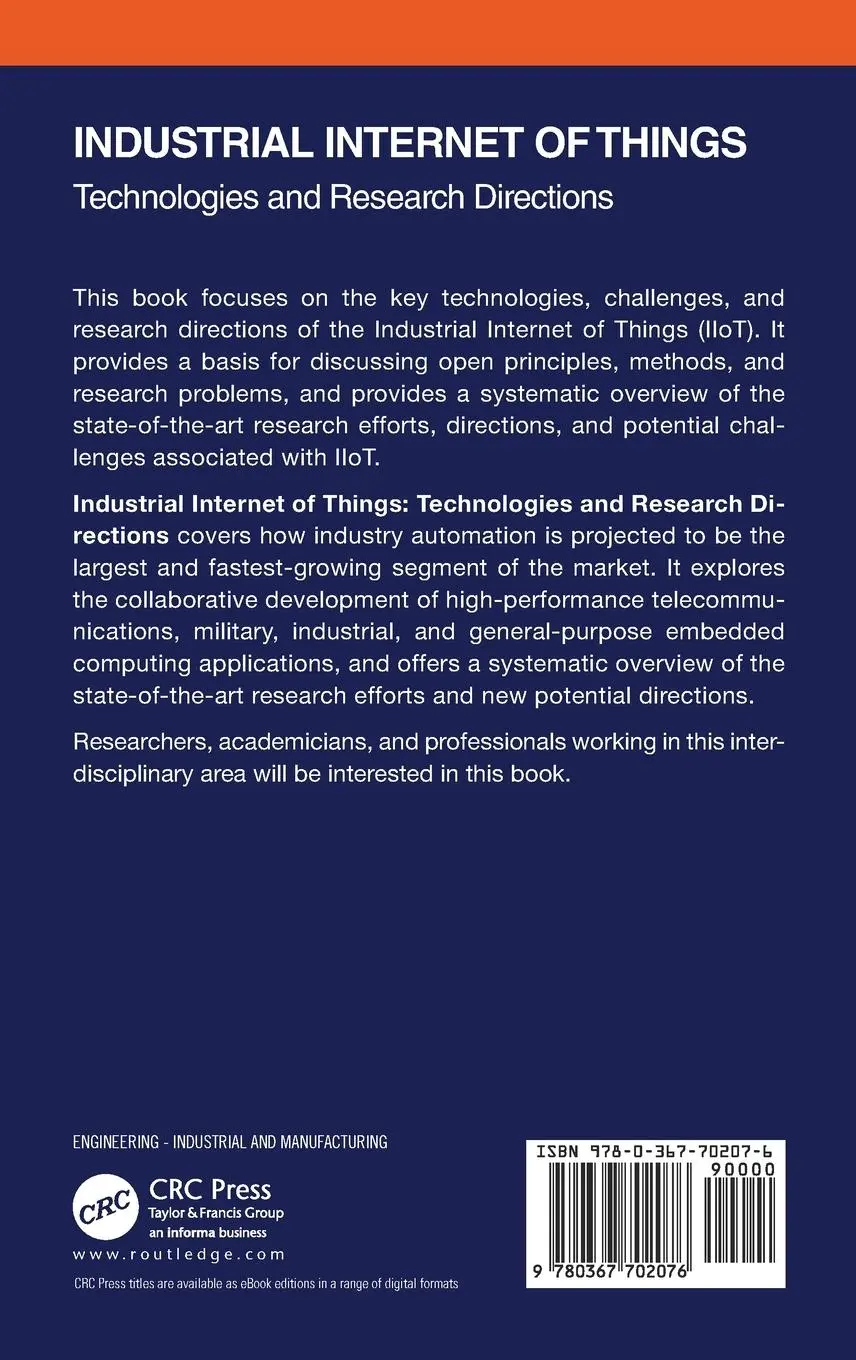 Rückseite: 9780367702076 | Industrial Internet of Things | Technologies and Research Directions