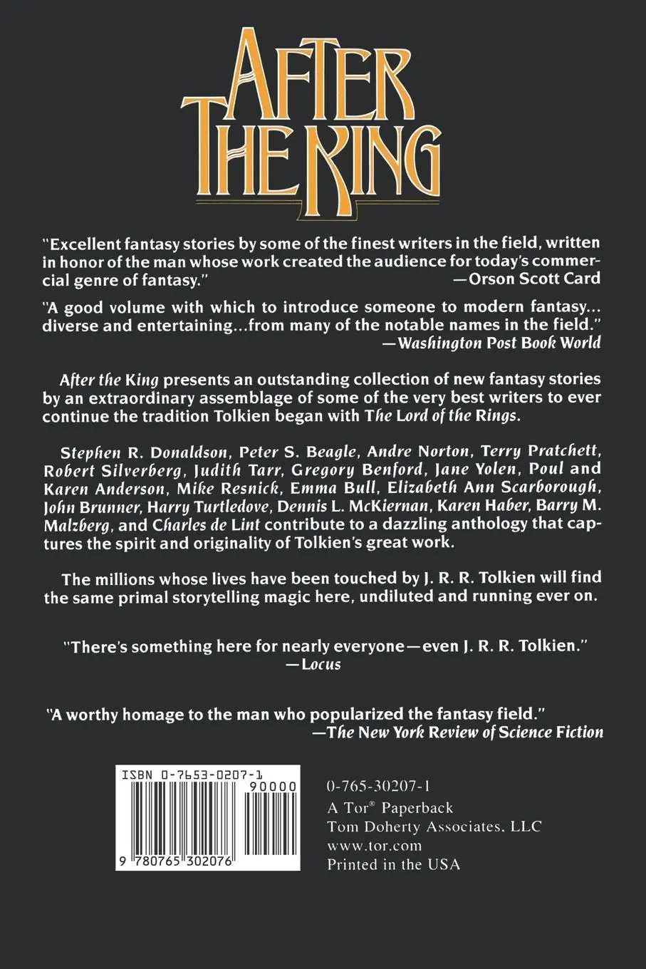 Rückseite: 9780765302076 | After the King | Stories in Honor of J.R.R. Tolkien | Greenberg | Buch