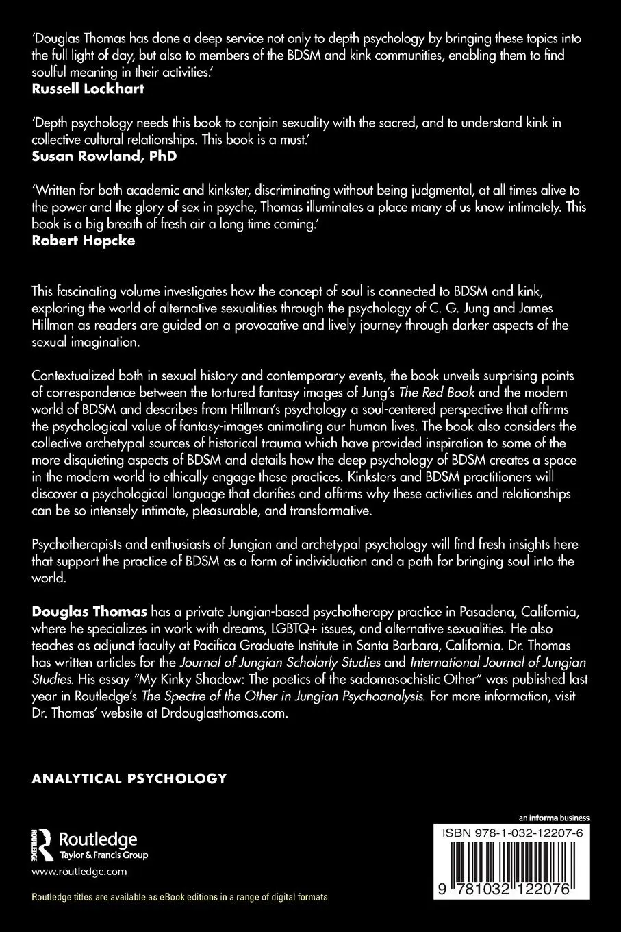 Rückseite: 9781032122076 | The Deep Psychology of BDSM and Kink | Douglas Thomas | Taschenbuch