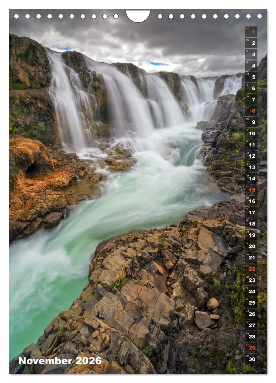 Bild: 9783516372076 | Wasserfälle auf Island (Wandkalender 2026 DIN A4 hoch), CALVENDO...
