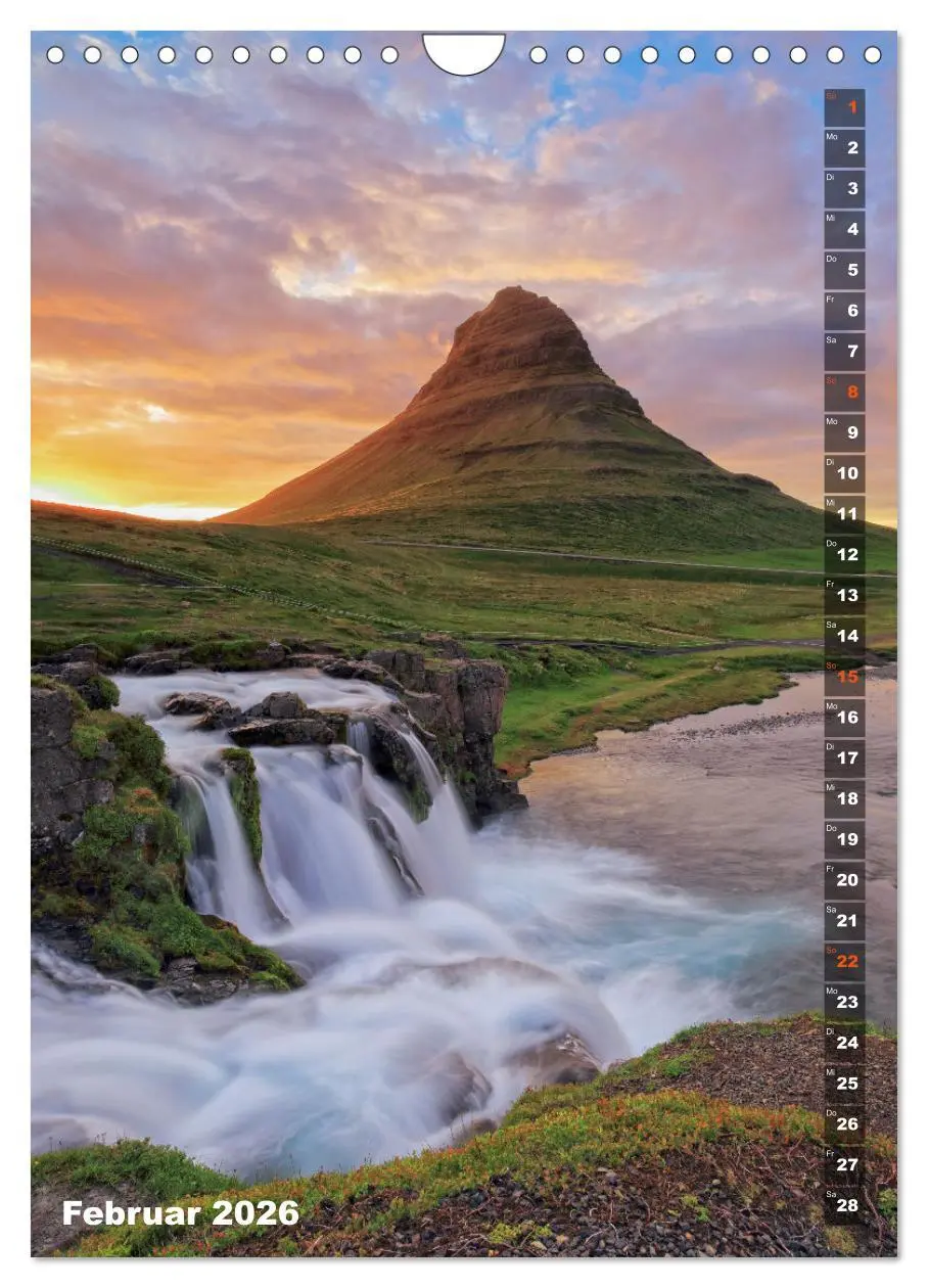 Bild: 9783516372076 | Wasserfälle auf Island (Wandkalender 2026 DIN A4 hoch), CALVENDO...