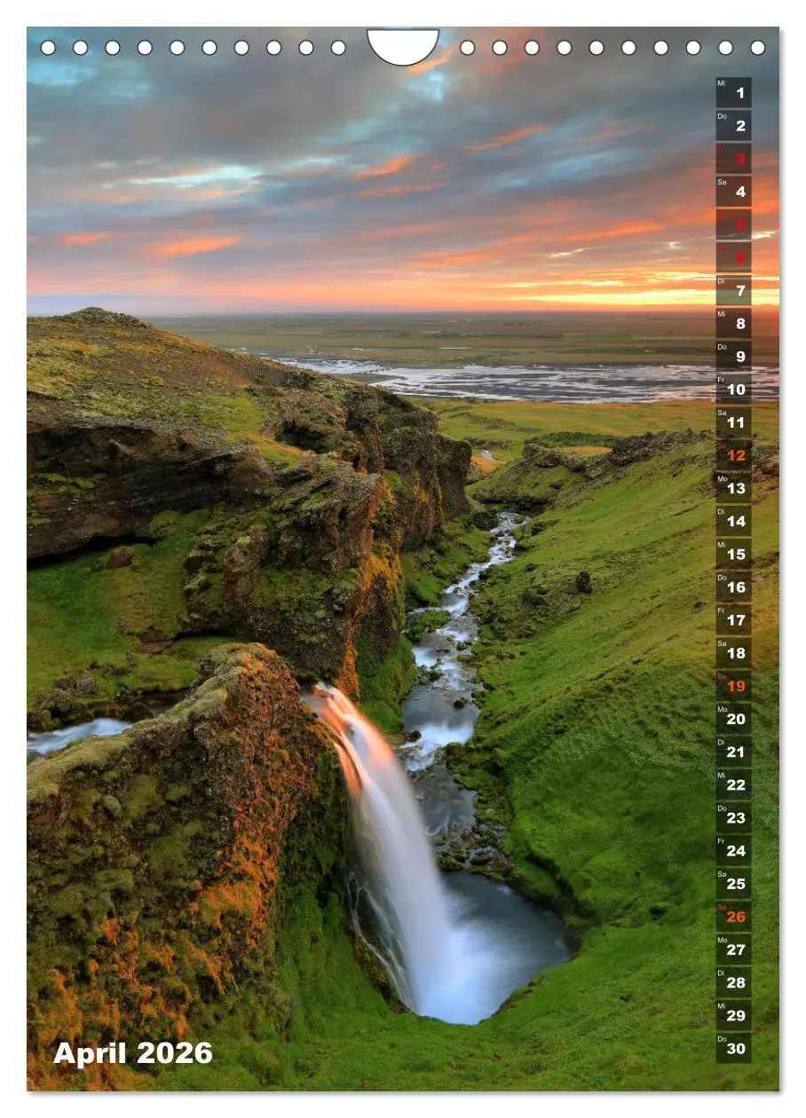Bild: 9783516372076 | Wasserfälle auf Island (Wandkalender 2026 DIN A4 hoch), CALVENDO...