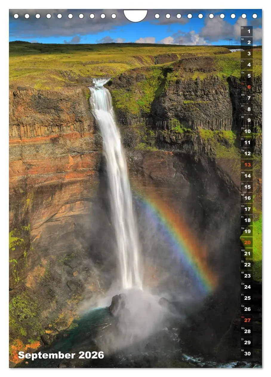 Bild: 9783516372076 | Wasserfälle auf Island (Wandkalender 2026 DIN A4 hoch), CALVENDO...