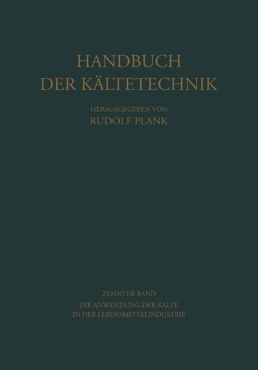 Cover: 9783642862076 | Die Anwendung der Kälte in der Lebensmittelindustrie | Horst Engerth