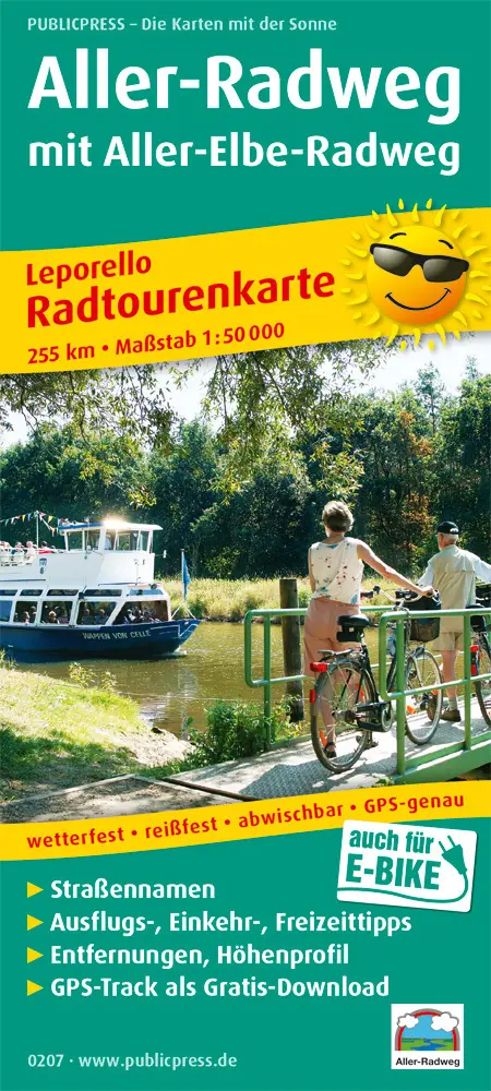 Cover: 9783899202076 | Radwanderkarte Aller-Radweg mit Aller-Elbe-Radweg 1 : 50 000 | Deutsch