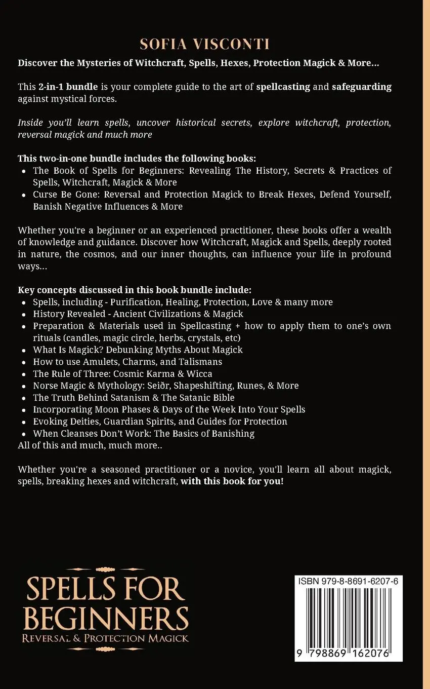 Rückseite: 9798869162076 | Spells for Beginners, Reversal &amp; Protection Magick | Sofia Visconti