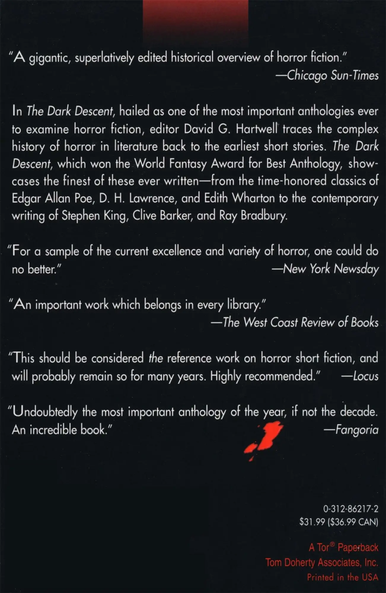 Rückseite: 9780312862176 | The Dark Descent | Clive Barker (u. a.) | Taschenbuch | Englisch