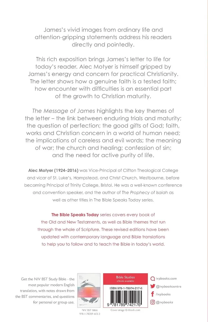 Rückseite: 9781789742176 | The Message of James | The Tests of Faith | Alec Motyer | Taschenbuch