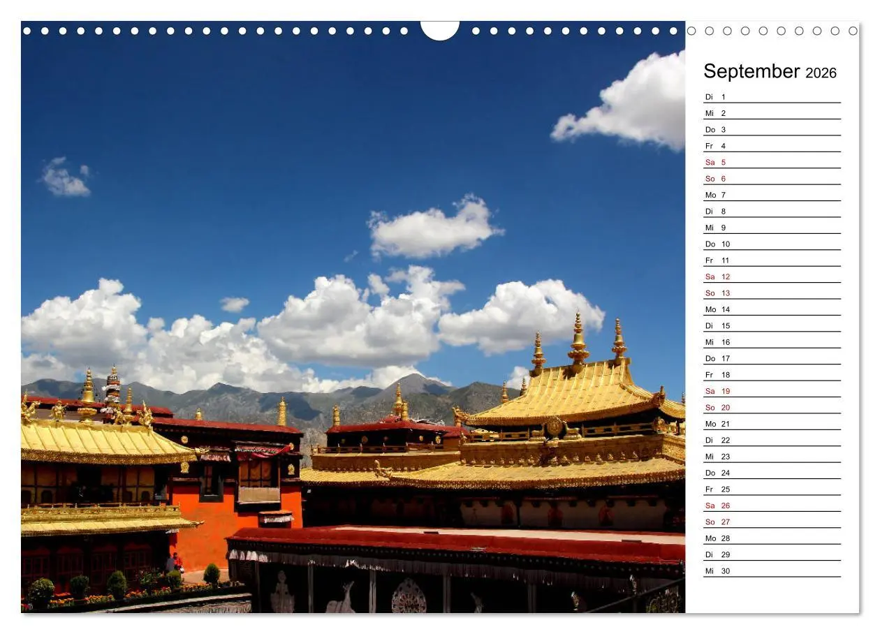 Bild: 9783457892176 | Tibet Momente (Wandkalender 2026 DIN A3 quer), CALVENDO Monatskalender