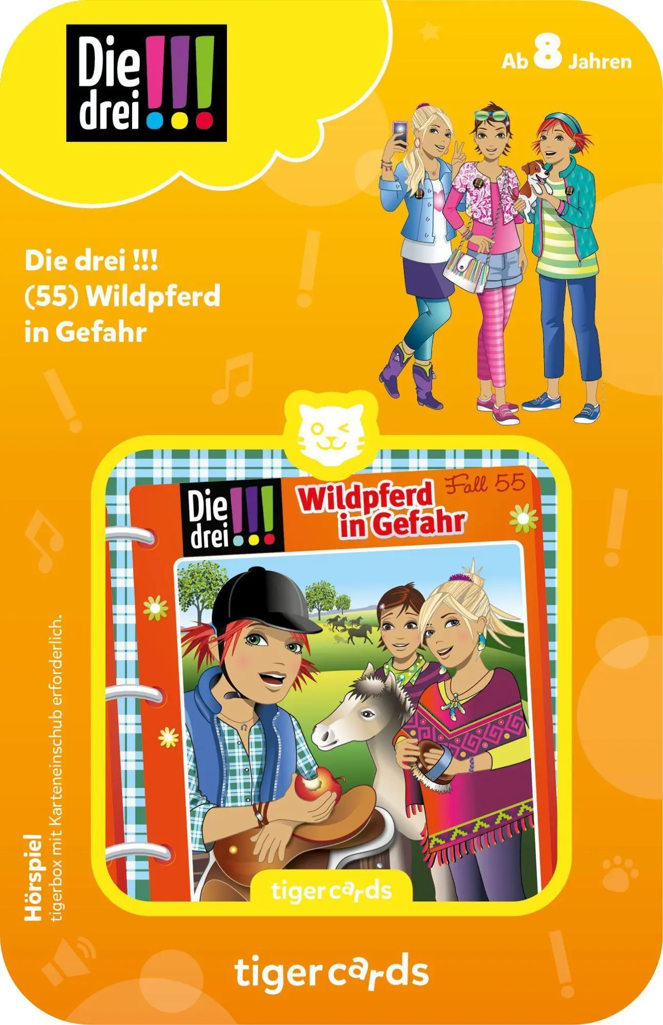 Bild: 4260535482276 | tigercard - Die drei !!! - Folge 55: Wildpferd in Gefahr | Deutsch