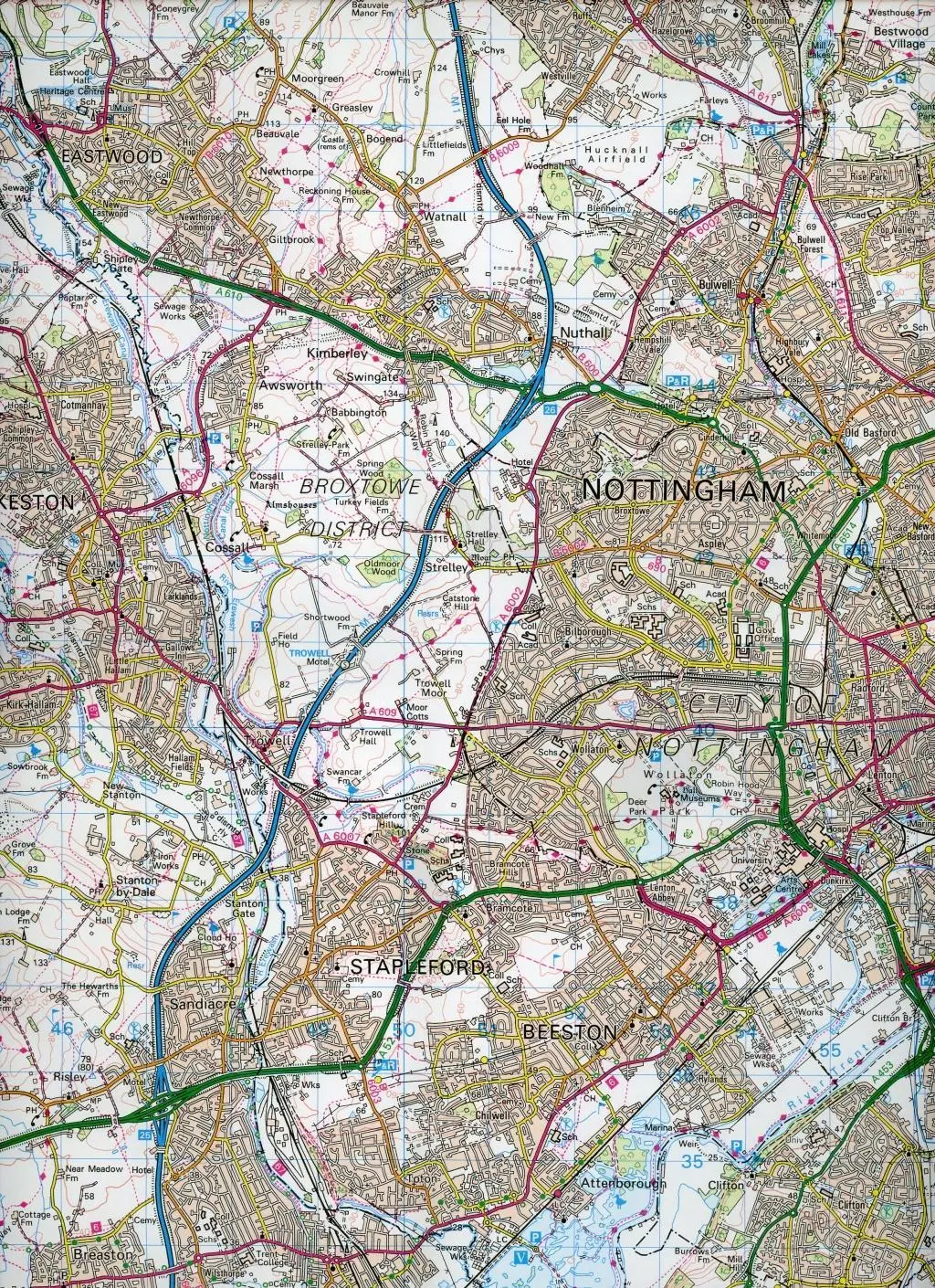 Bild: 9780319262276 | Nottingham &amp; Loughborough, Melton Mowbray | Ordnance Survey | Englisch