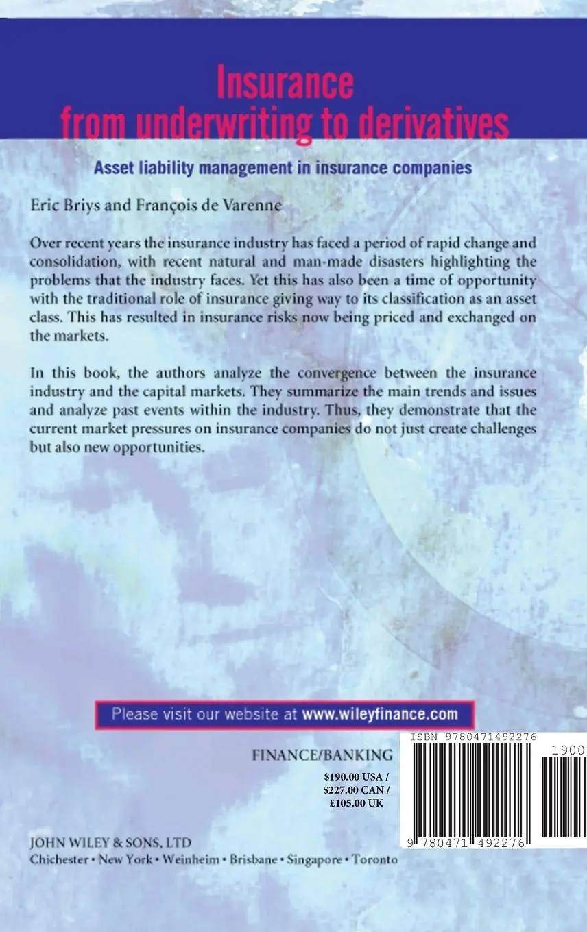 Rückseite: 9780471492276 | Insurance | Eric Briys (u. a.) | Buch | X | Englisch | 2001 | Wiley