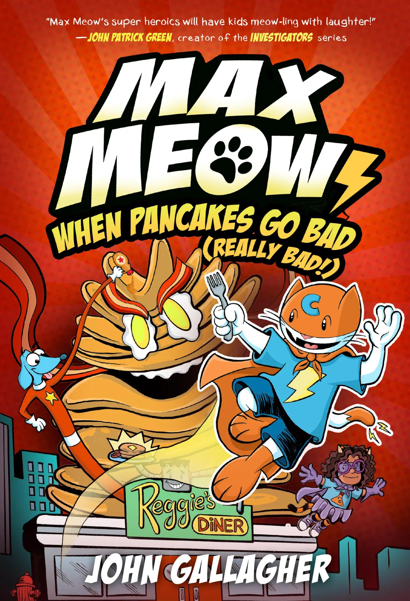 Cover: 9780593712276 | Max Meow 6: When Pancakes Go Bad (Really Bad!) | (A Graphic Novel)