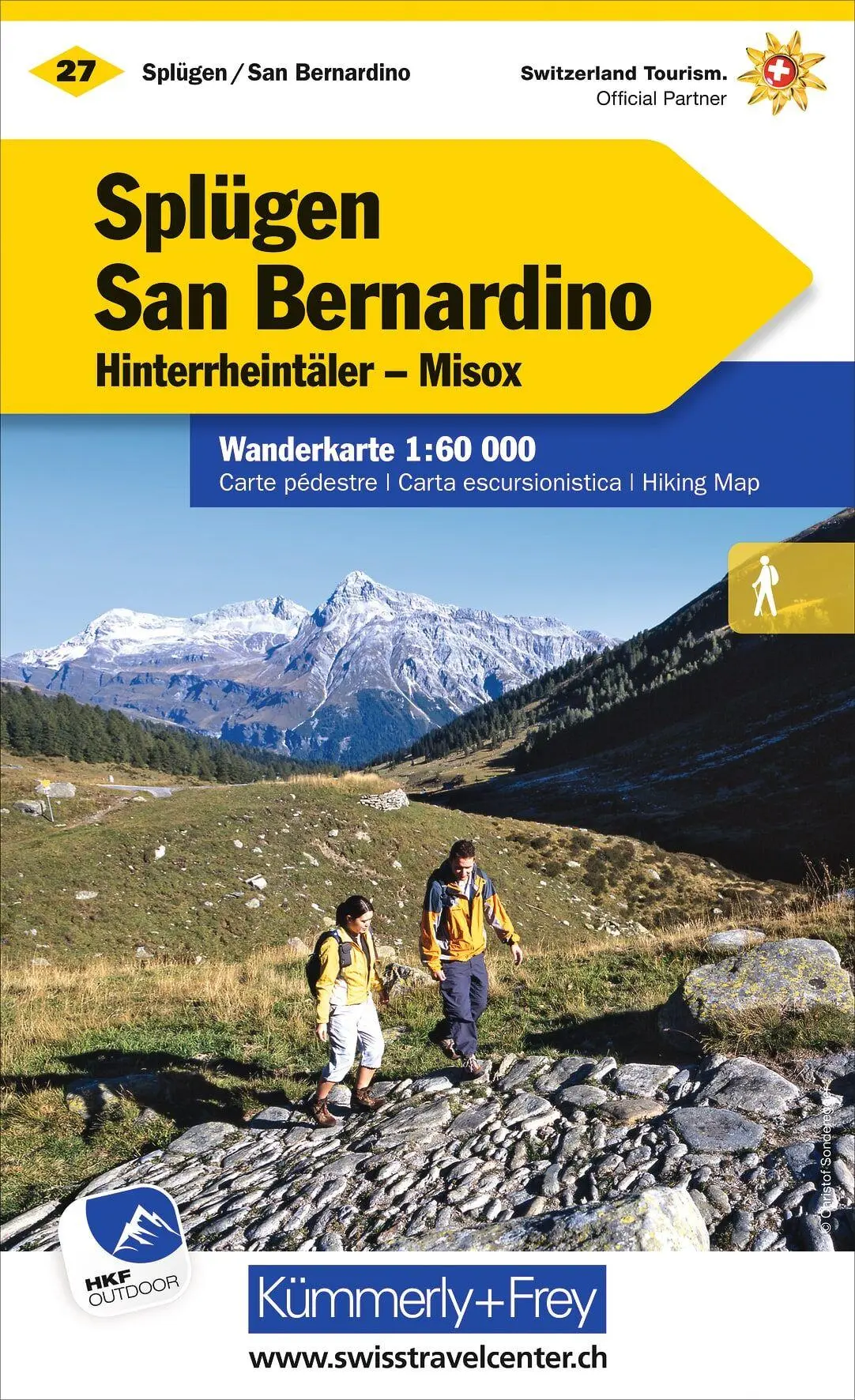 Cover: 9783259022276 | Splügen-San Bernardino, Hinterrheintäler, Misox Wanderkarte nr. 27