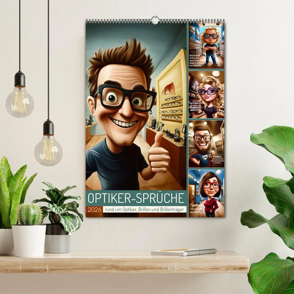 Bild: 9783457262276 | Optikersprüche (Wandkalender 2026 DIN A2 hoch), CALVENDO...