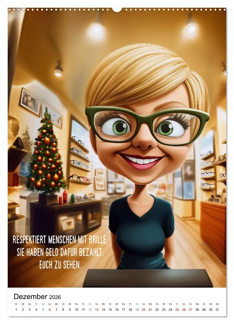 Bild: 9783457262276 | Optikersprüche (Wandkalender 2026 DIN A2 hoch), CALVENDO...