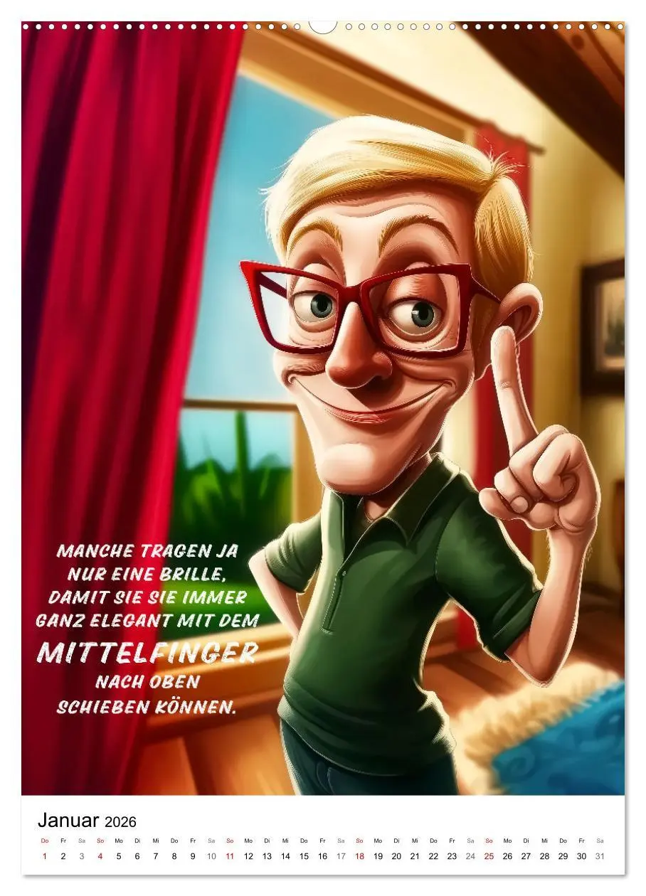 Bild: 9783457262276 | Optikersprüche (Wandkalender 2026 DIN A2 hoch), CALVENDO...