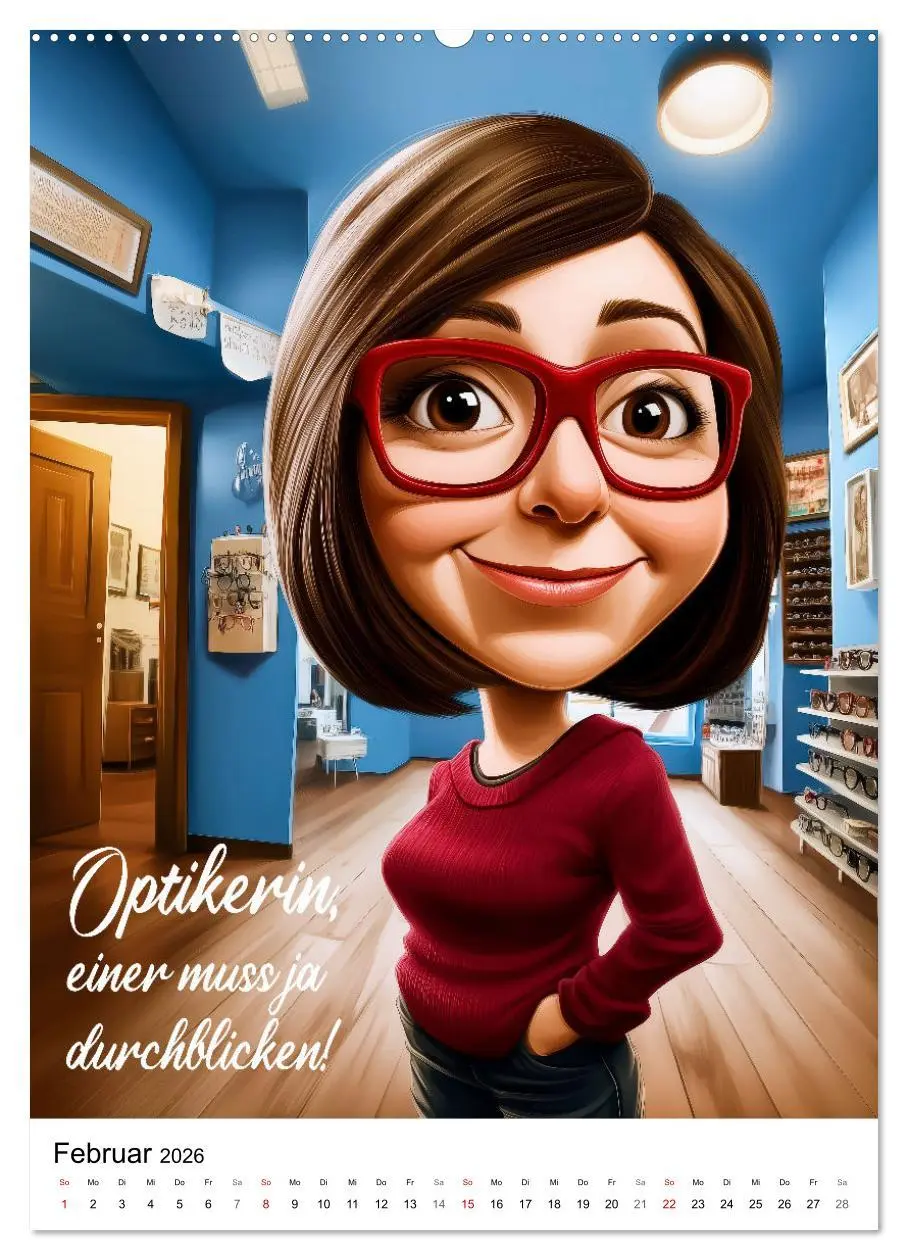 Bild: 9783457262276 | Optikersprüche (Wandkalender 2026 DIN A2 hoch), CALVENDO...