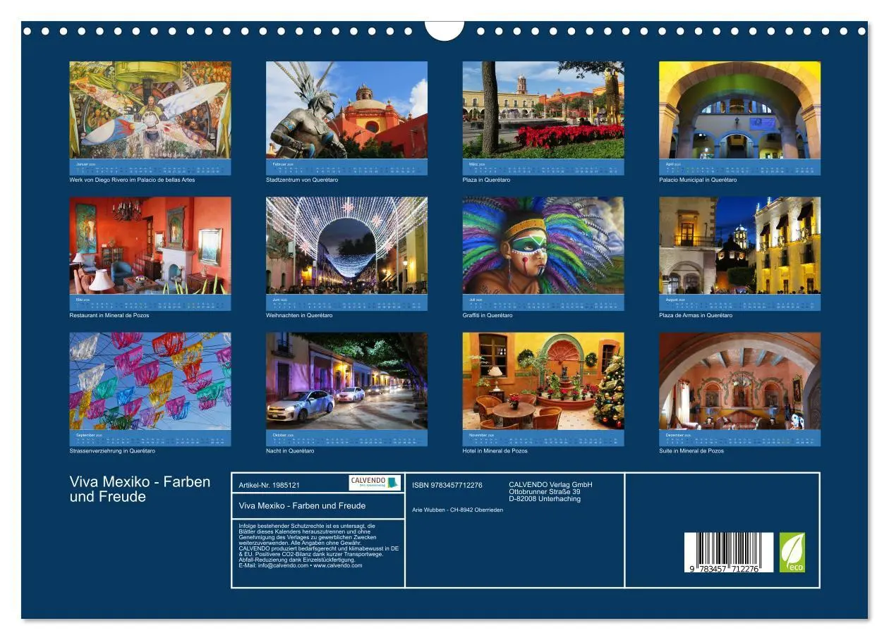 Bild: 9783457712276 | Viva Mexiko - Farben und Freude (Wandkalender 2026 DIN A3 quer),...