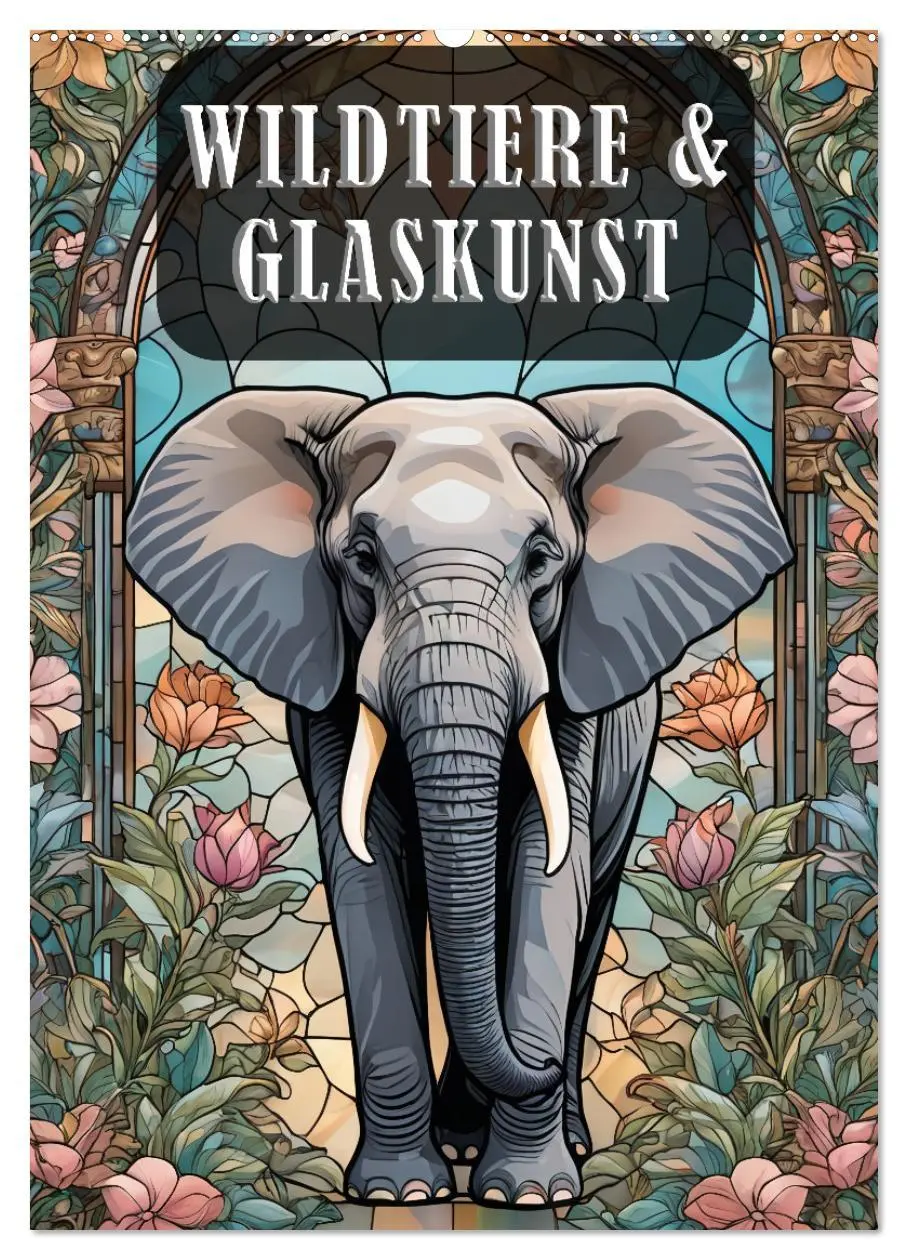 Cover: 9783516282276 | Wildtiere und Glaskunst im Tiffany Stil (Wandkalender 2026 DIN A2...