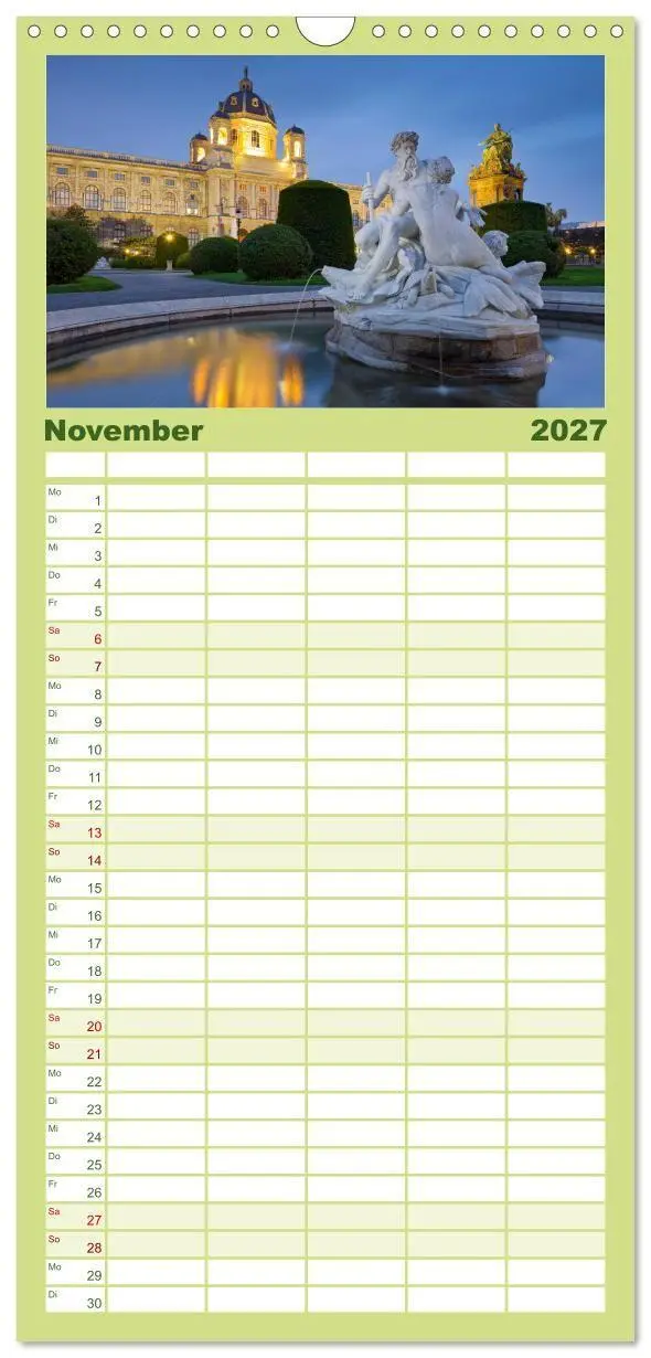 Bild: 9783594332276 | Familienplaner 2027 - Traumhaftes Wien mit 5 Spalten (Wandkalender,...