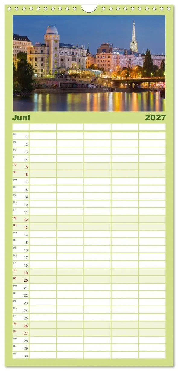 Bild: 9783594332276 | Familienplaner 2027 - Traumhaftes Wien mit 5 Spalten (Wandkalender,...