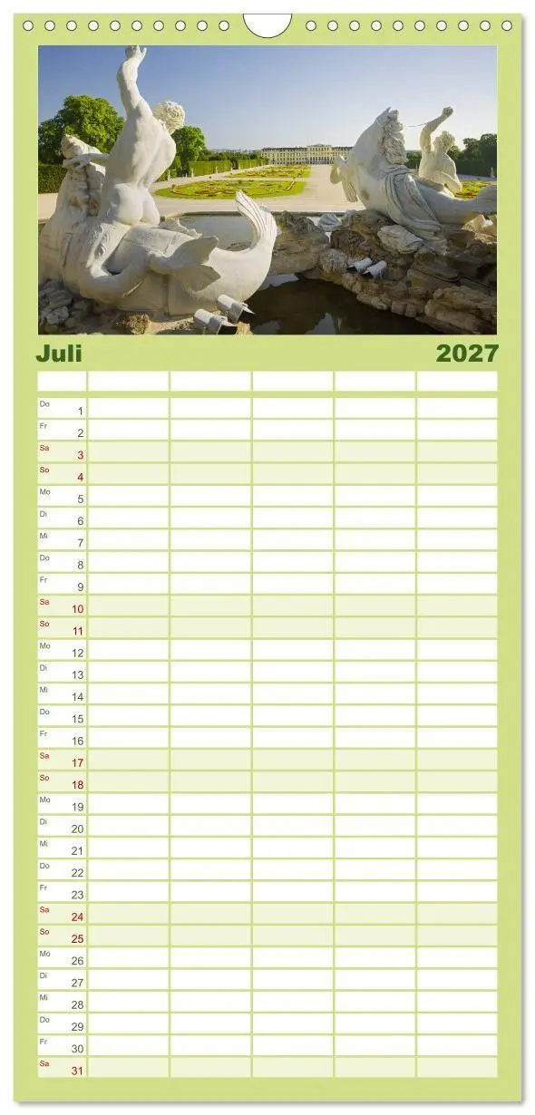 Bild: 9783594332276 | Familienplaner 2027 - Traumhaftes Wien mit 5 Spalten (Wandkalender,...