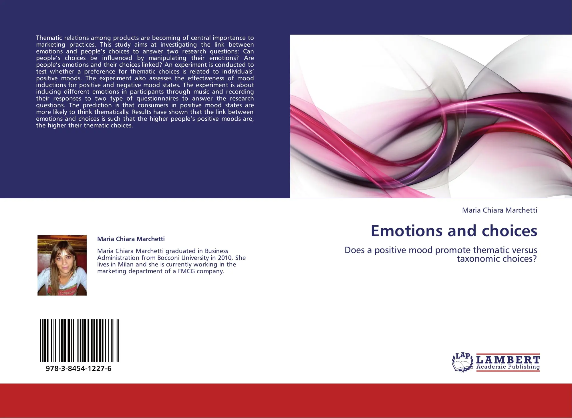 Cover: 9783845412276 | Emotions and choices | Maria Chiara Marchetti | Taschenbuch | 76 S.
