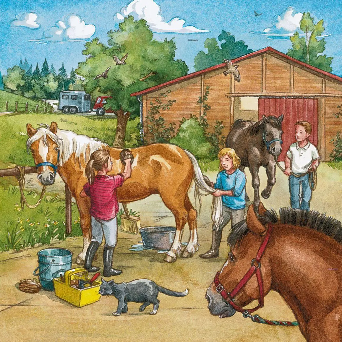 Bild: 4005556092376 | Mein Reiterhof. Puzzle (3 x 49 Teile) | Spiel | 09237 | Deutsch | 2011