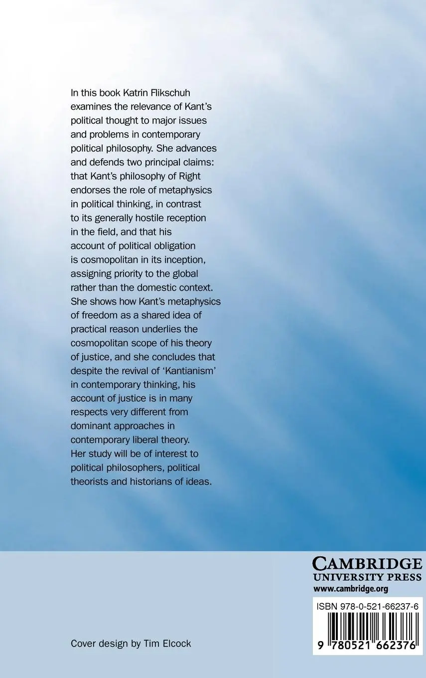 Rückseite: 9780521662376 | Kant and Modern Political Philosophy | Katrin Flikschuh | Buch | 2011