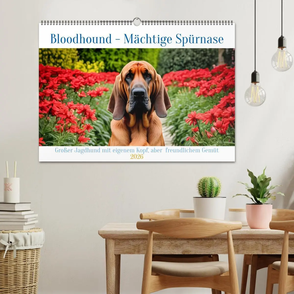 Bild: 9783457252376 | Bloodhound - Mächtige Spürnase (Wandkalender 2026 DIN A2 quer),...