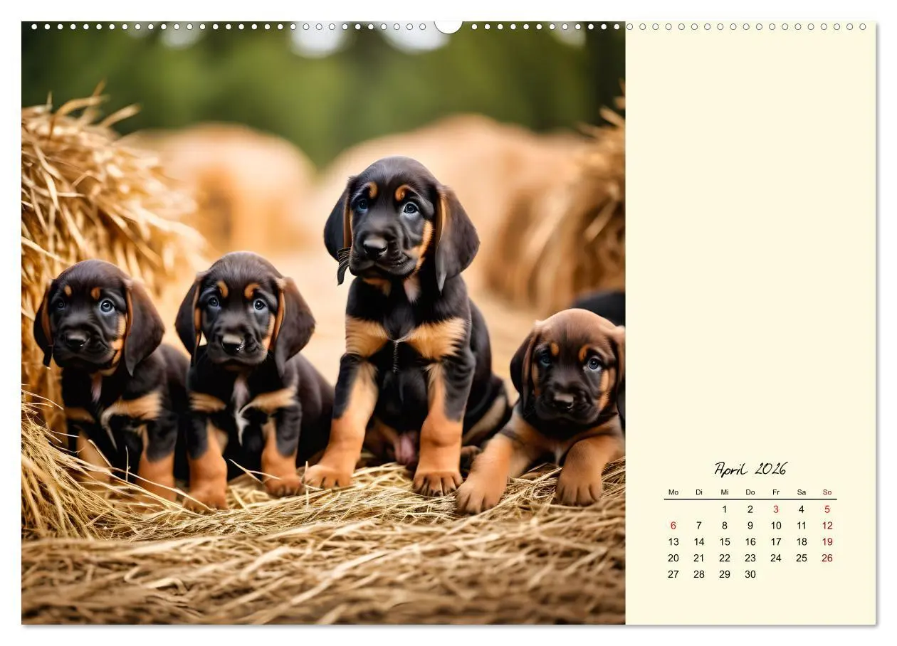 Bild: 9783457252376 | Bloodhound - Mächtige Spürnase (Wandkalender 2026 DIN A2 quer),...