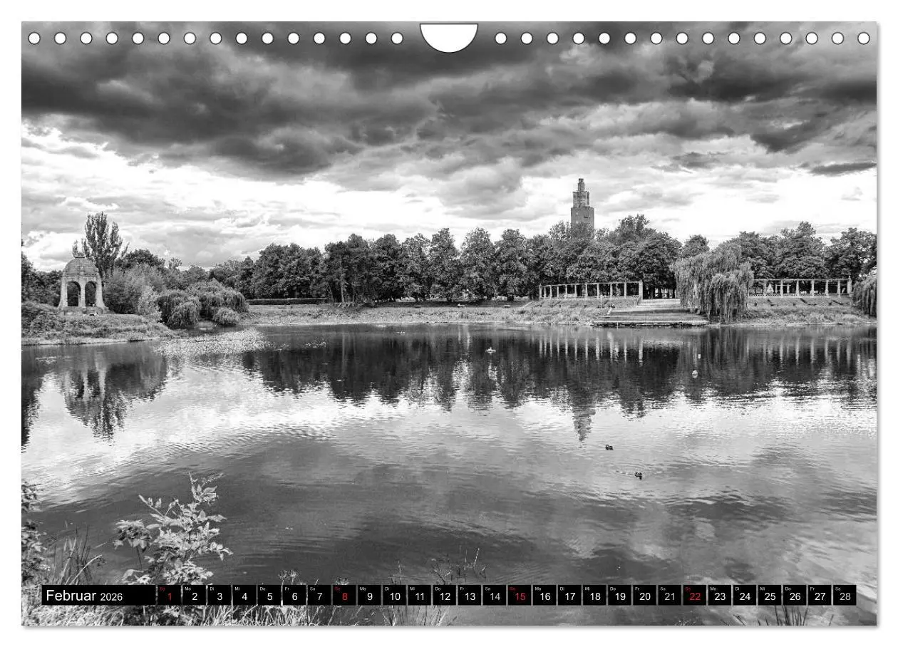 Bild: 9783516032376 | Magdeburg in Schwarz - Weiß (Wandkalender 2026 DIN A4 quer),...