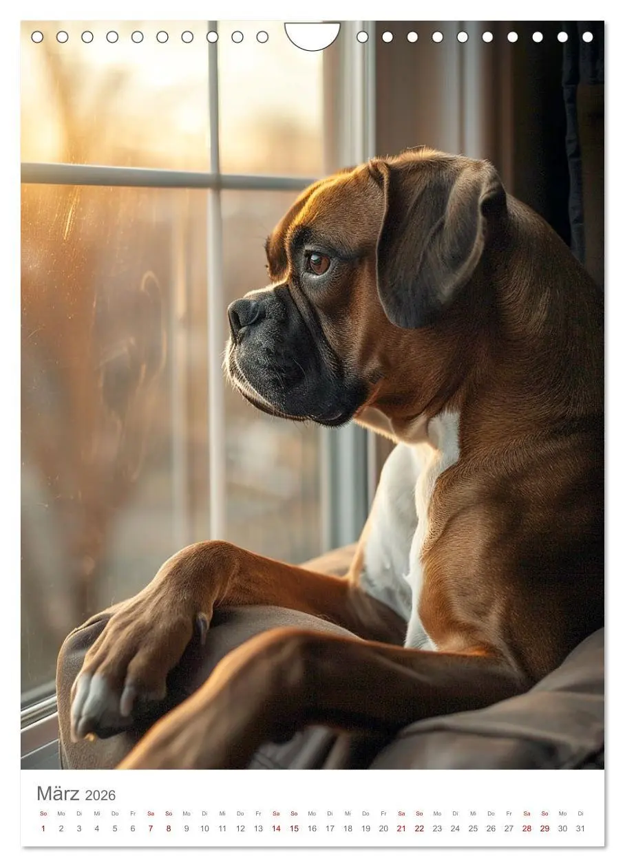 Bild: 9783516272376 | Boxer - Liebenswerte Kasperköpfe (Wandkalender 2026 DIN A4 hoch),...