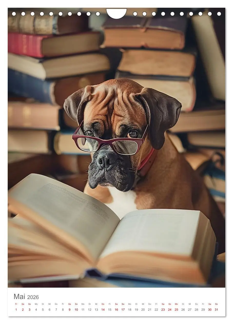 Bild: 9783516272376 | Boxer - Liebenswerte Kasperköpfe (Wandkalender 2026 DIN A4 hoch),...